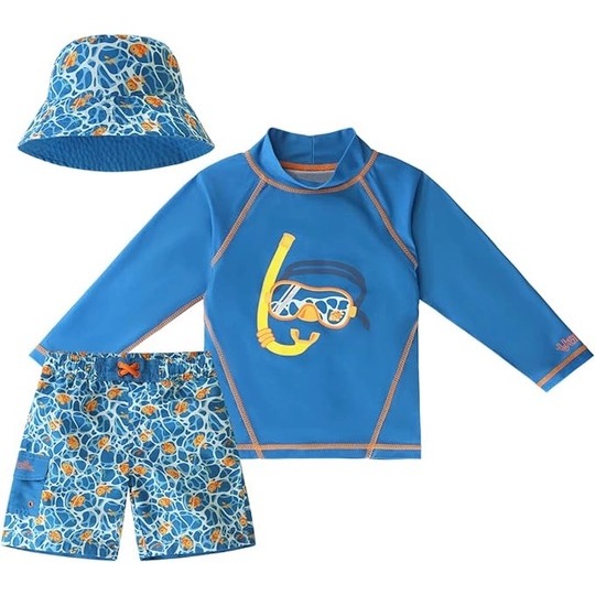 Original UV Skinz Kids' 3-piece Boys’ Swim Set (Reversible) | Shopee ...