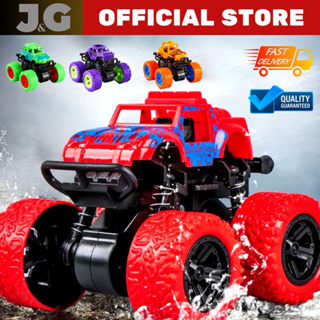 Friction Powered Monster Trucks Toys for Boys - Push and Go Car Vehicles  Truck, Inertia Vehicle, Kids Birthday Christmas Party Supplies Gift 3 Years