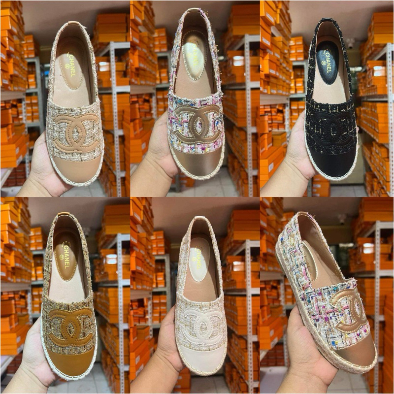 NEW ESPADRILLE DOLL SHOES TOP GRADE CHA NELL FOR WOMEN WITH BOX 6682 Shopee Philippines