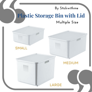 Clear Plastic Storage Bins with Lids (Small, Medium, Large)