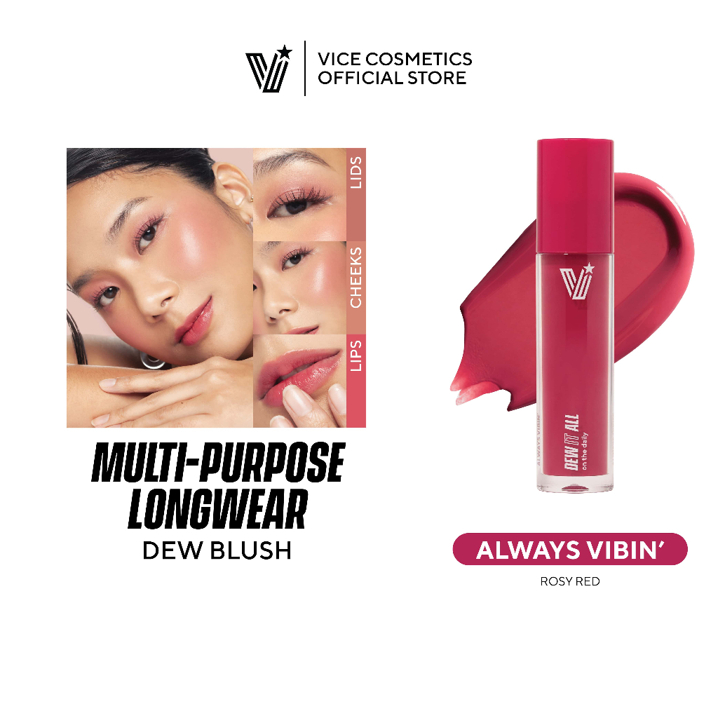 Vice Cosmetics Dew It All Liquid Blush Always Vibin' Shopee Philippines