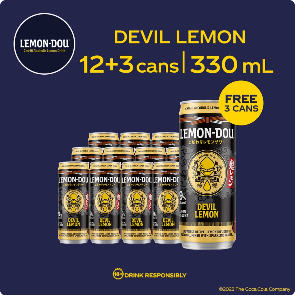 [BUY 12, GET 3 FREE] Lemon Dou Devil Lemon 330mL - Pack of 15 | Shopee ...