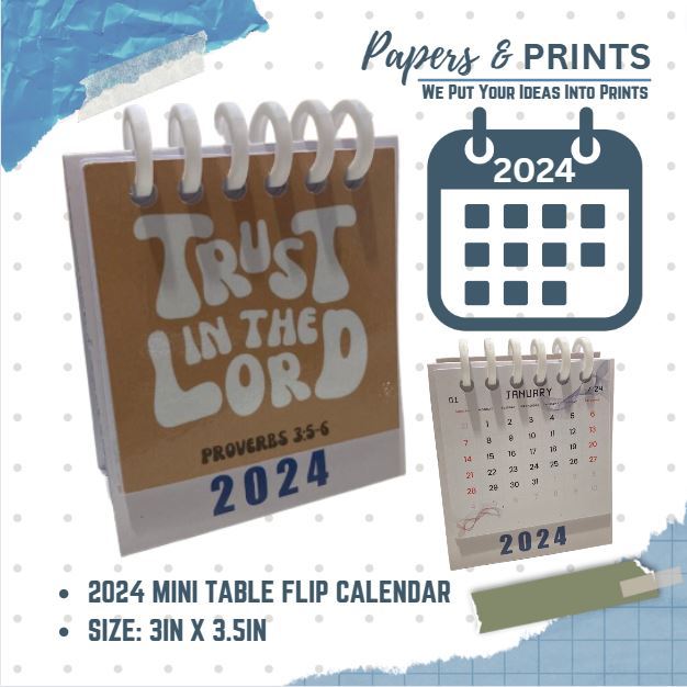 Gospel 2024 Mini Table Flip Calendar | 3in x 3.5in | Shopee Philippines