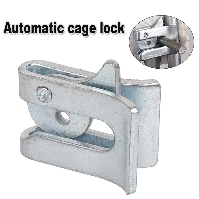Automatic Cage Door Latch Lock Pig Special Dog Door Buckle Bumper Locks