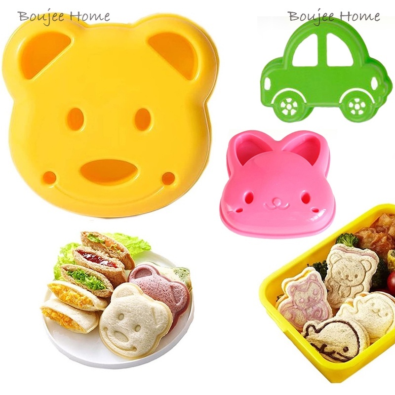 Cartoon Bear Rabbit Shaped Sandwich Mould Toast Cutter DIY Breakfast ...