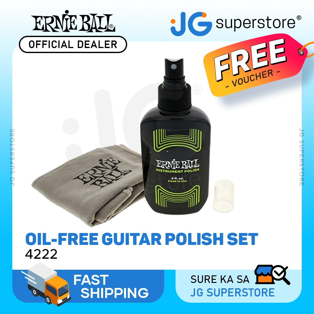 Ernie Ball Guitar Polish Set (OilFree) + Micro Fiber Cleaning Cloth