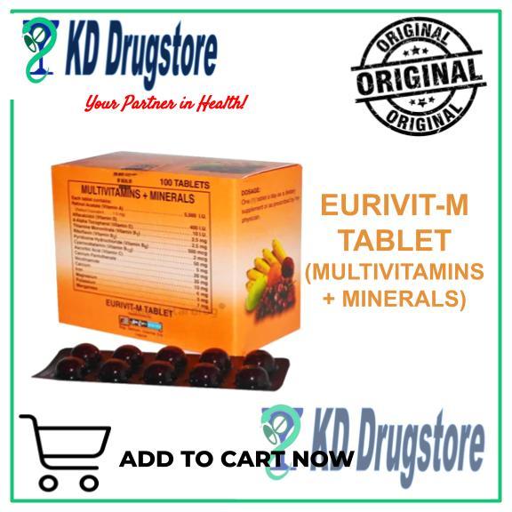 EURIVIT M TABLET (MULTIVITAMINS + MINERALS) 10 PCS Shopee Philippines
