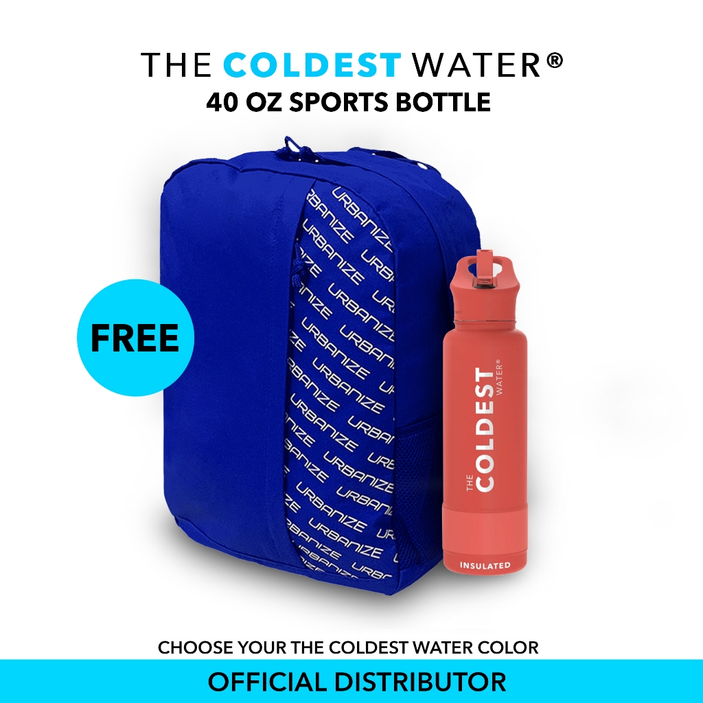 COLDEST Sports Water Bottle 40 Oz (1.2 L) Straw Lid Wide Mouth Thermos ...