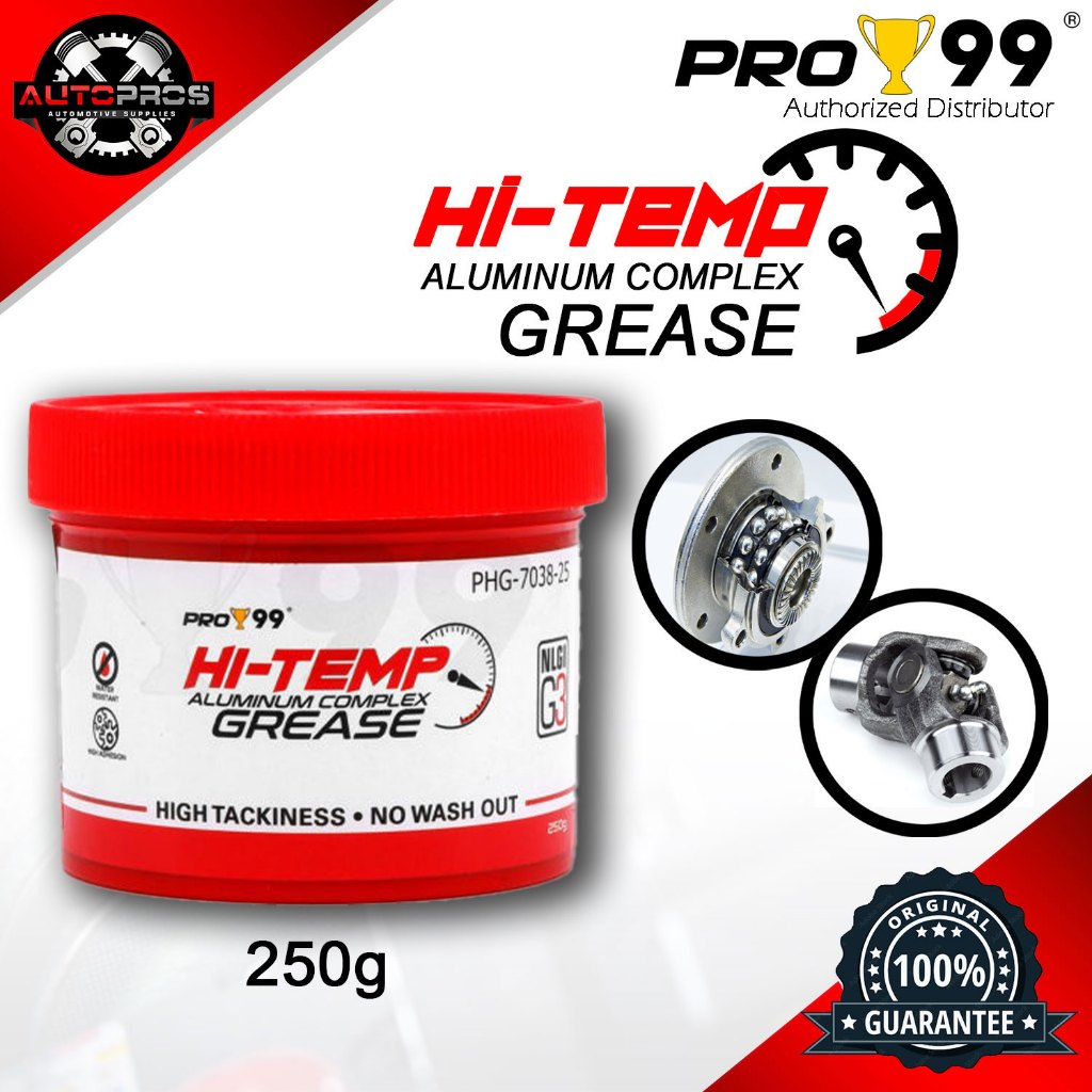 PRO 99 High Temperature Grease NLGI G3 Red Grease 250g for Car and