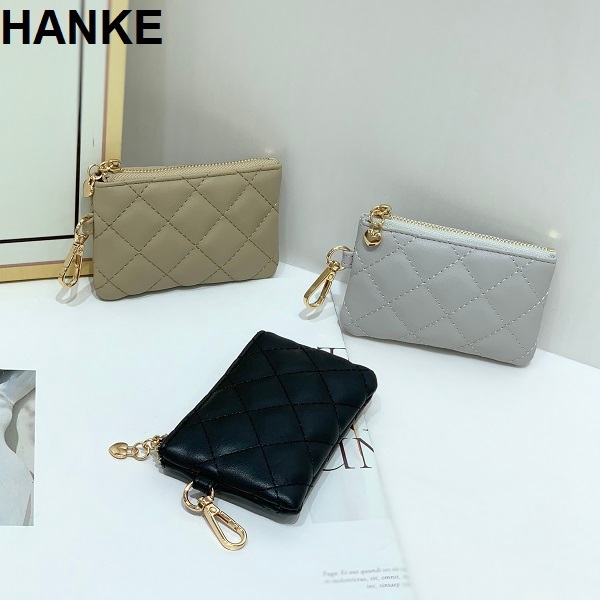 HANKE Mini Small Coin Purse Wallet Lambskin Soft Leather Women's Wallet ...