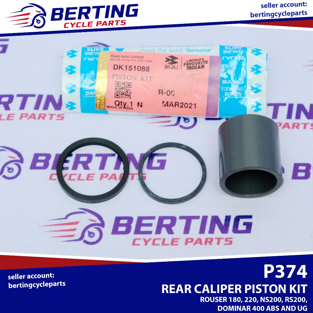 REAR CALIPER PISTON KIT Rouser Rouser 180 NS200 200NS 220 RS200 Dominar