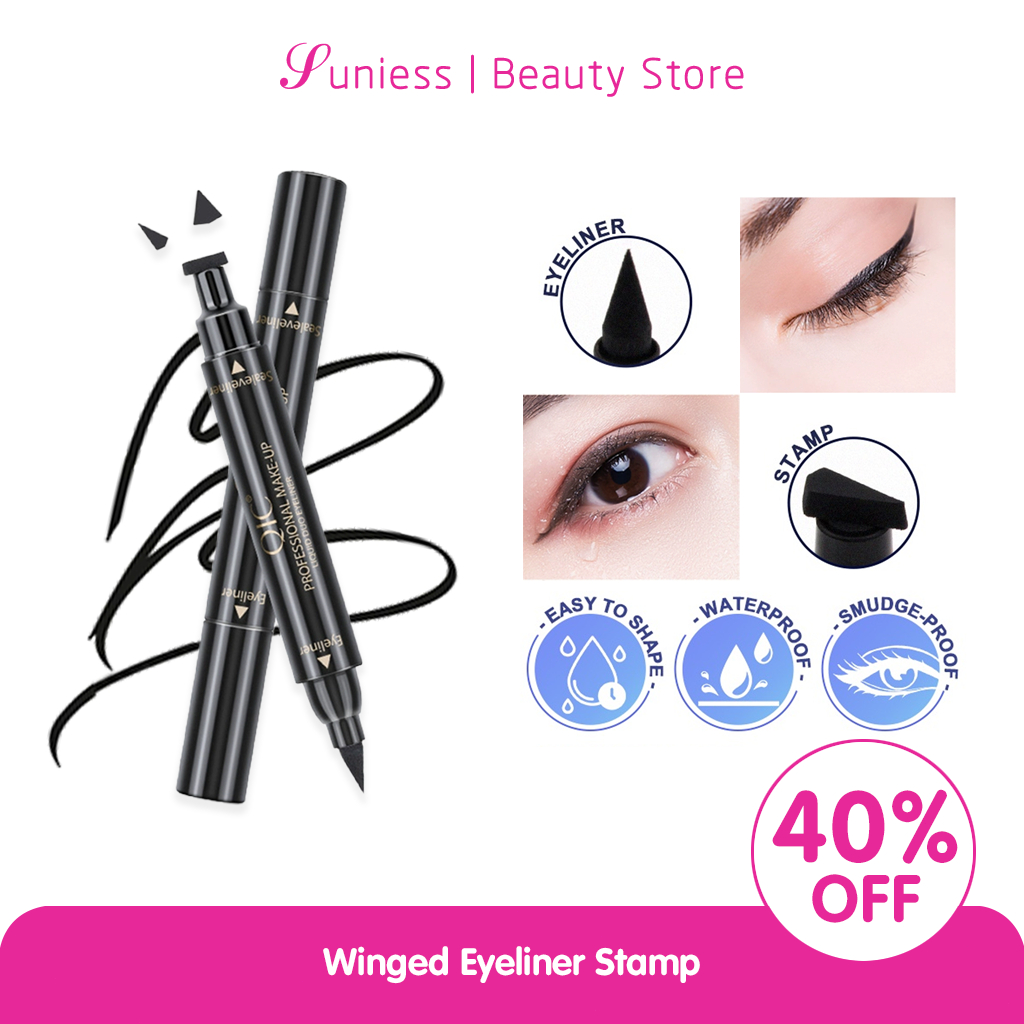 Double Head Waterproof Eyeliner Pen Cat Eye Winged Eyeliner Sexy Cosmetic 2 In 1 Eyeliner Pen 