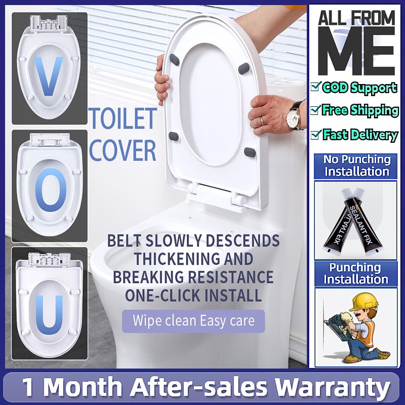 Toilet cover V/O/U shape toilet cover lifter Soft Open Close Easy Clean Toilet Seat Lid toilet