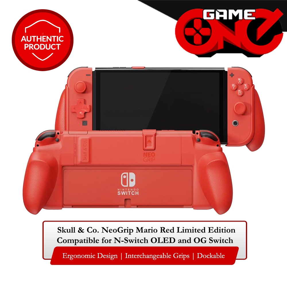 Skull & Co. NeoGrip Mario Red Limited Edition for N-Switch OLED and OG ...