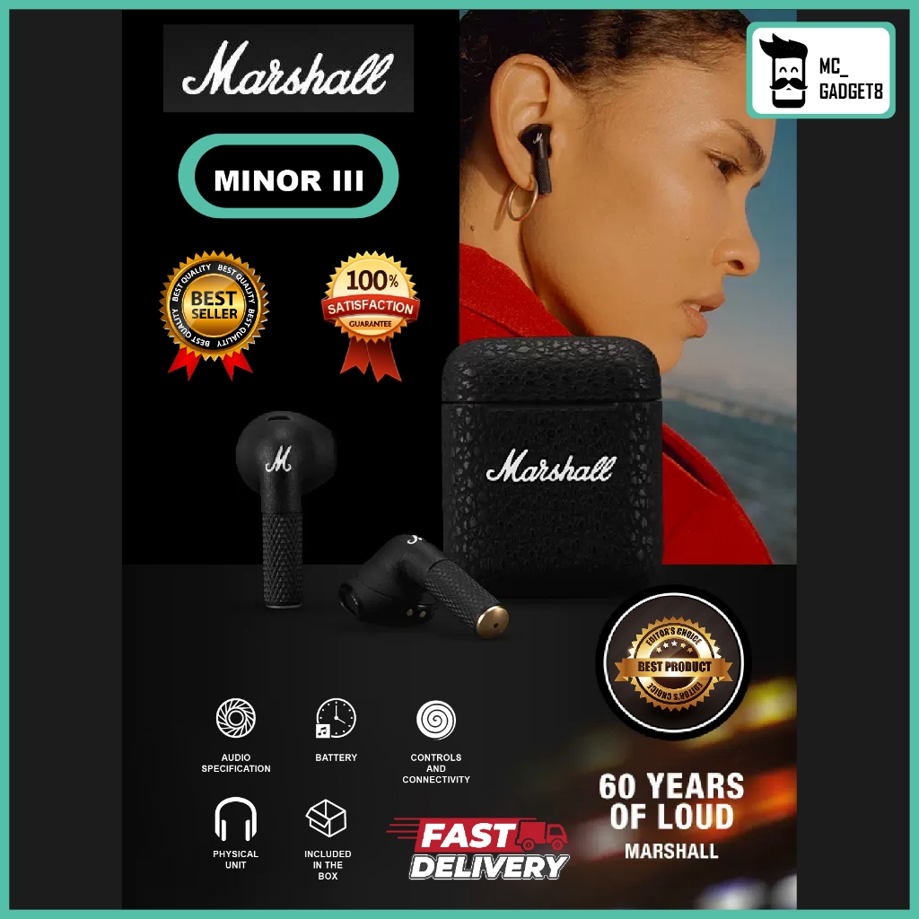 Mcgadget Marshall Earbuds Minor Lll In Ear Wireless Bluetooth