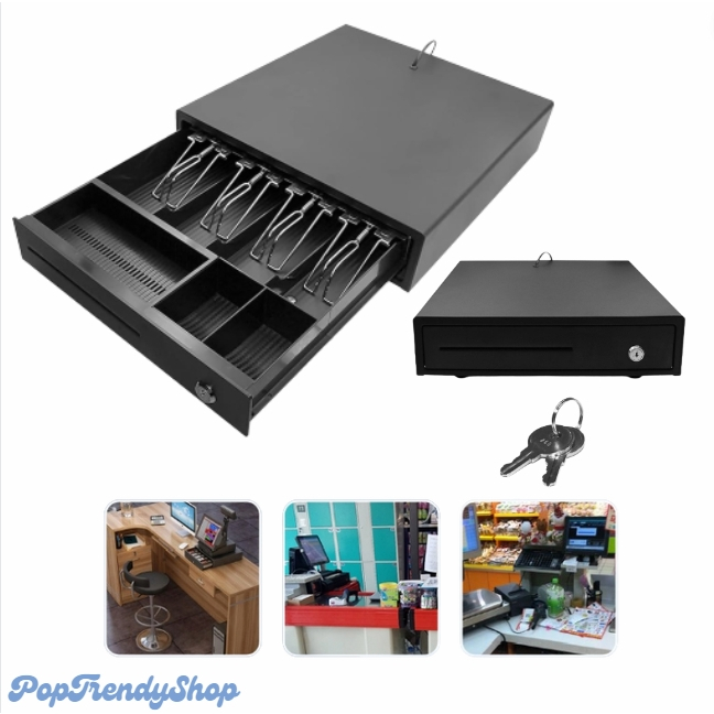 Cash Box Drawer Manual Automatic Heavy Duty KeyLock Durable Stainless
