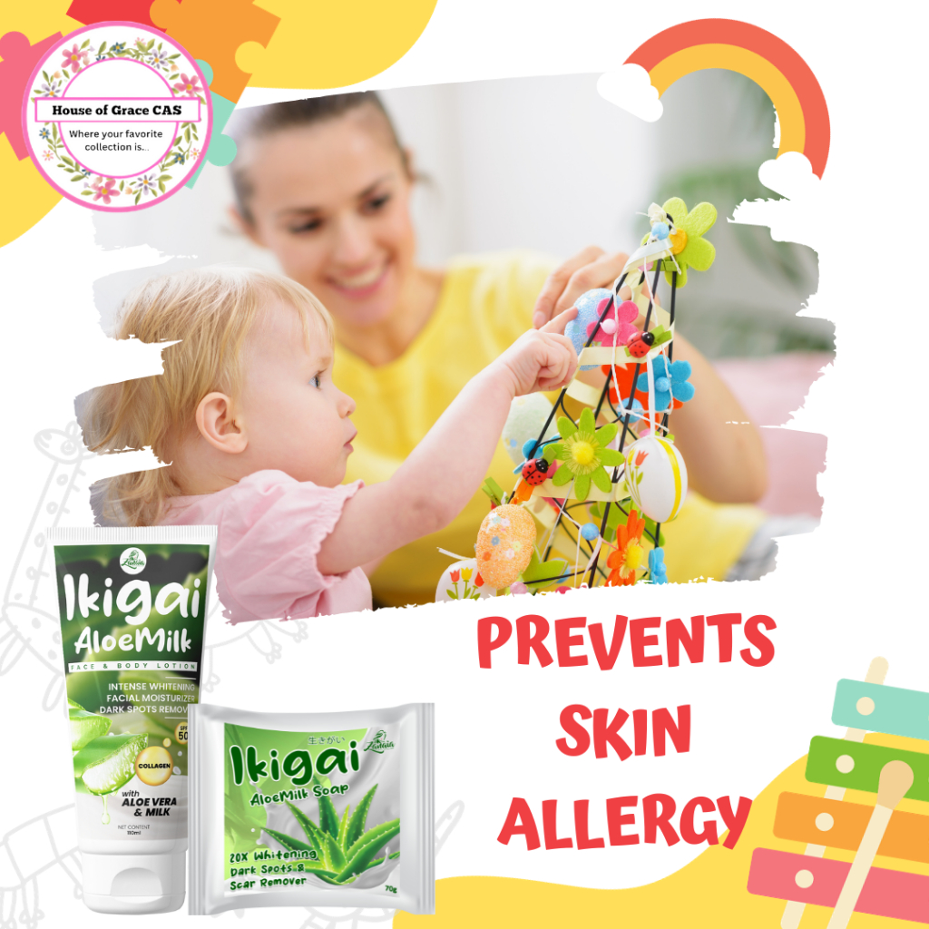 Kids Bundle Ikigai AloeMilk Soap & Lotion Set for Scars Irritated