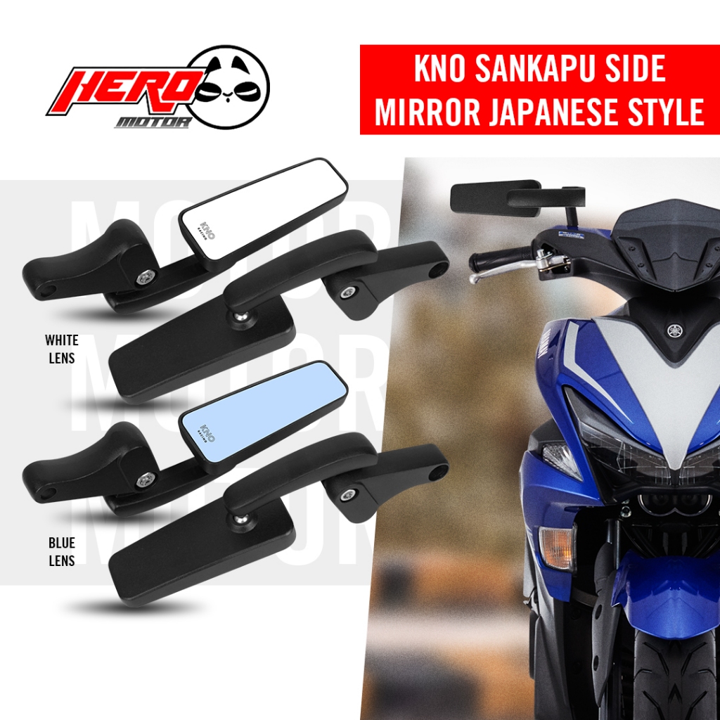 KNO Sanpaku Side Mirror Japanese Style Fully Adjustable Heavy Duty