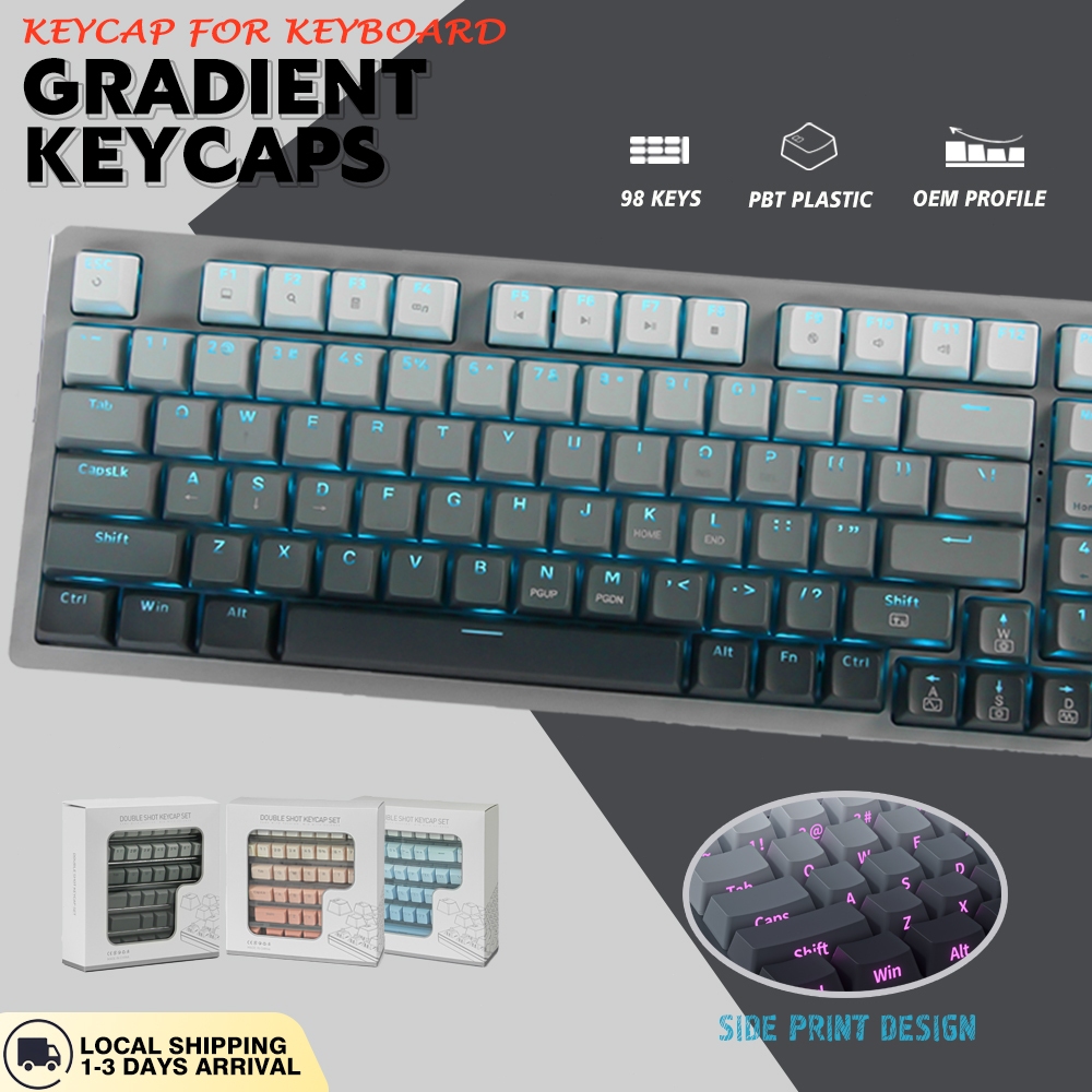 132 Keys Keycap For Mechanical Keyboard Gradient Keycaps PBT OEM DIY ...