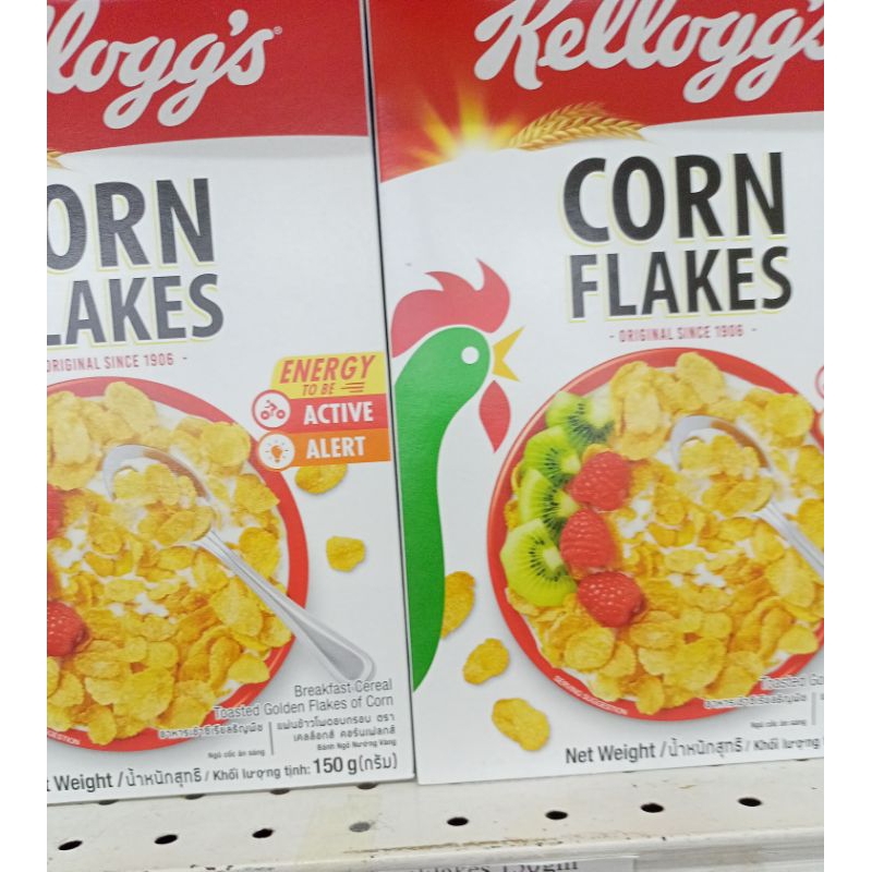 2 x Kelloggs Corn Flakes Breakfast Cereal Corn Toasted Golden Flake of Corn  150g