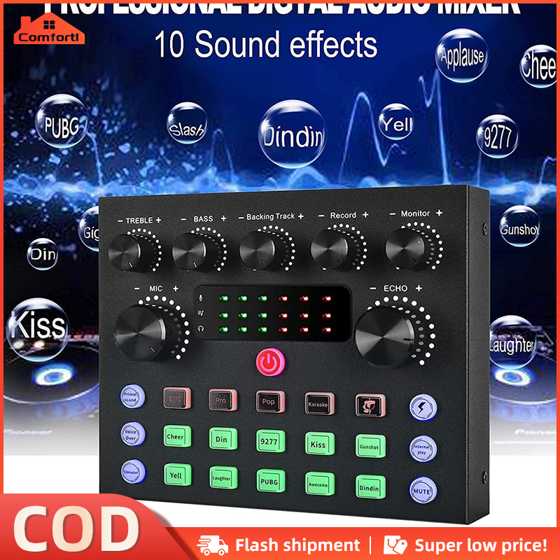 Flash shipmenttV8 Sound Card Audio Interface BLUETOOTH USB Live