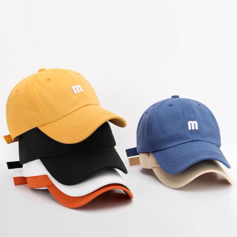 RAINBOWCO Letter M Korean Baseball Cap Unisex Fashion Cap For Men And ...