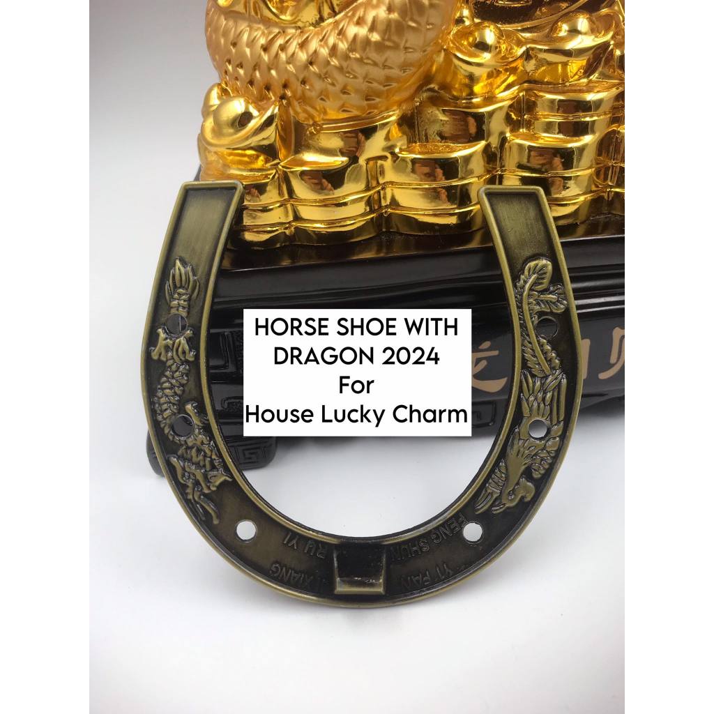 Door Decor 2024 Lucky Charm Horse Shoe with Dragon | Shopee Philippines