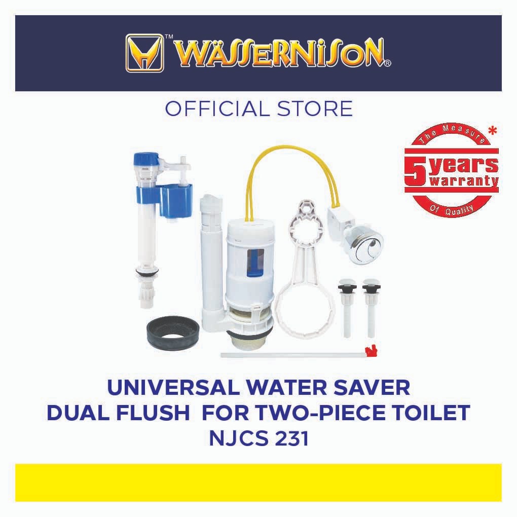 Wassernison Universal Water Saver Dual Flush For 2Piece Toilet