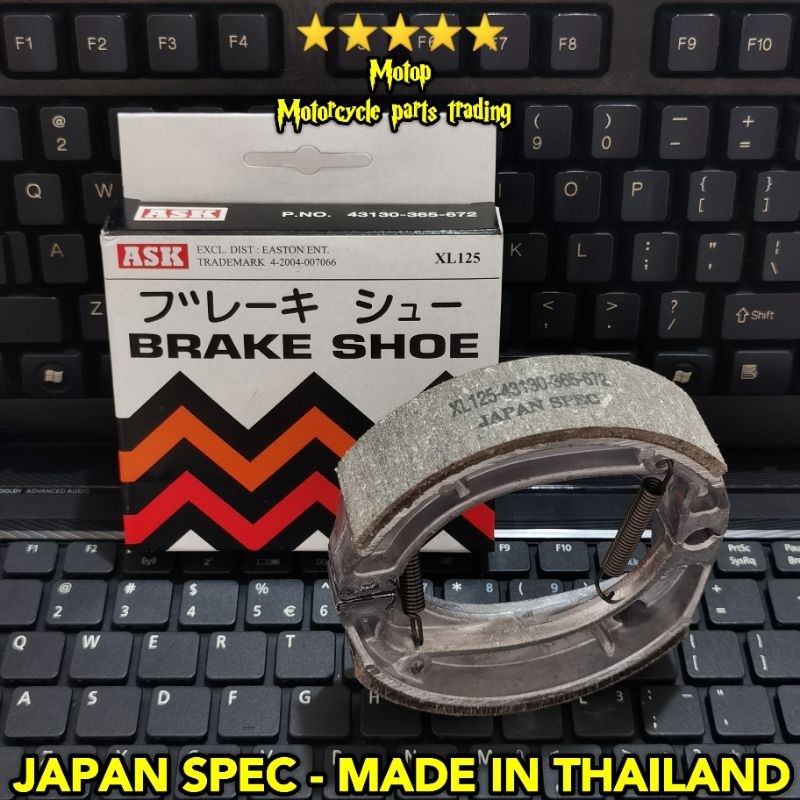 ASK BRAKE SHOE FOR XL 125 JAPAN SPEC MADE IN THAILAND Shopee