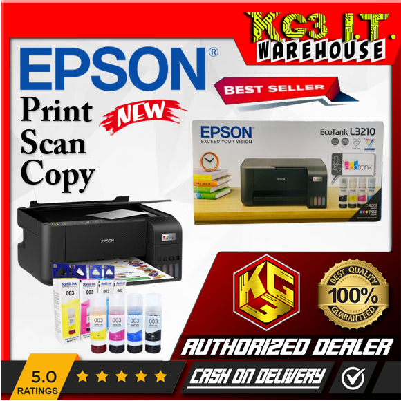 EPSON L3210 / L3216 3in1 PRINTER Print Xerox Scan with Original Ink Set ...