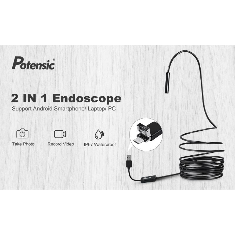 Potensic 2 in 1 Endoscope Camera (USB/Micro) Shopee Philippines