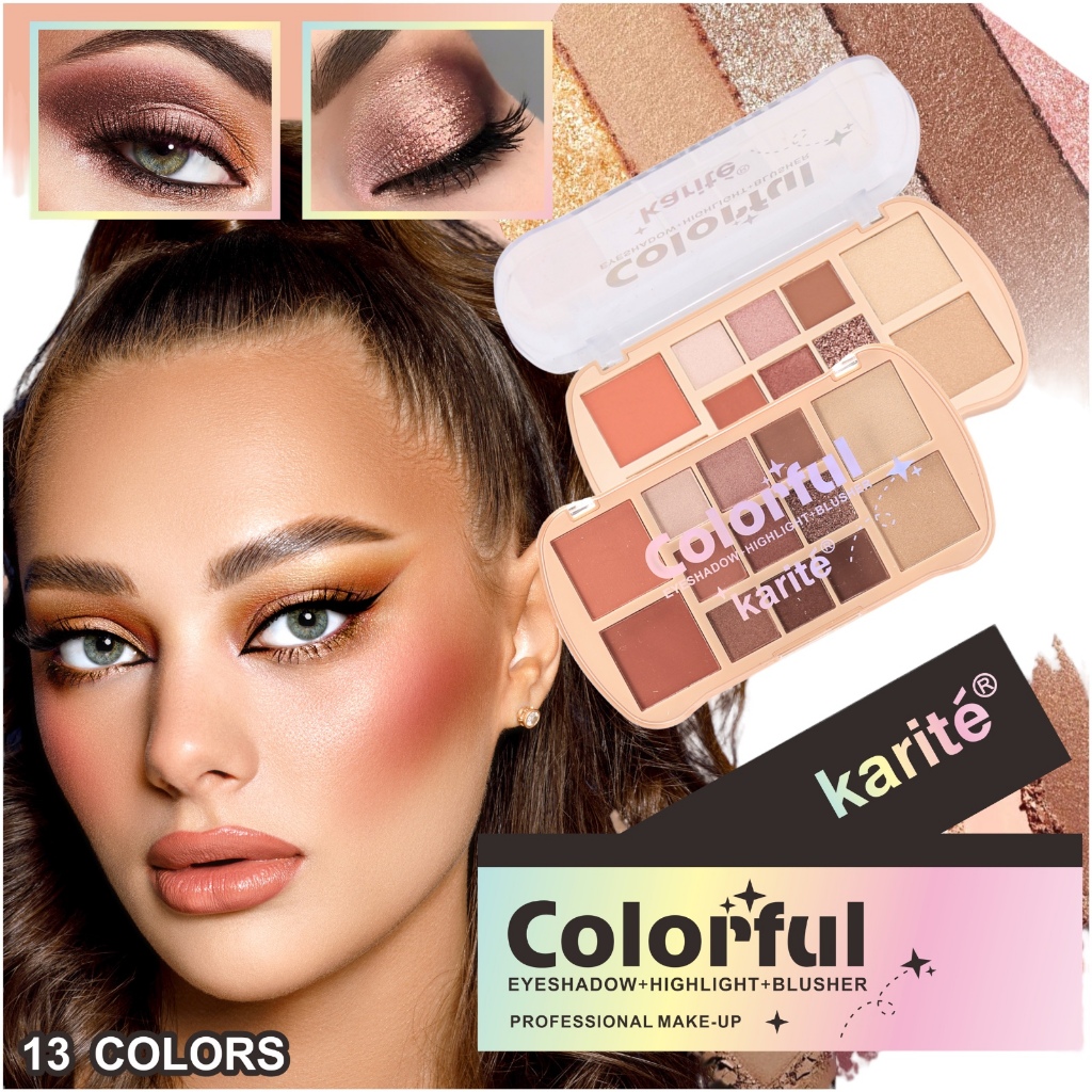 13 Colors Original Eyeshadow Blush On Highlighter 3 in 1 Makeup Set