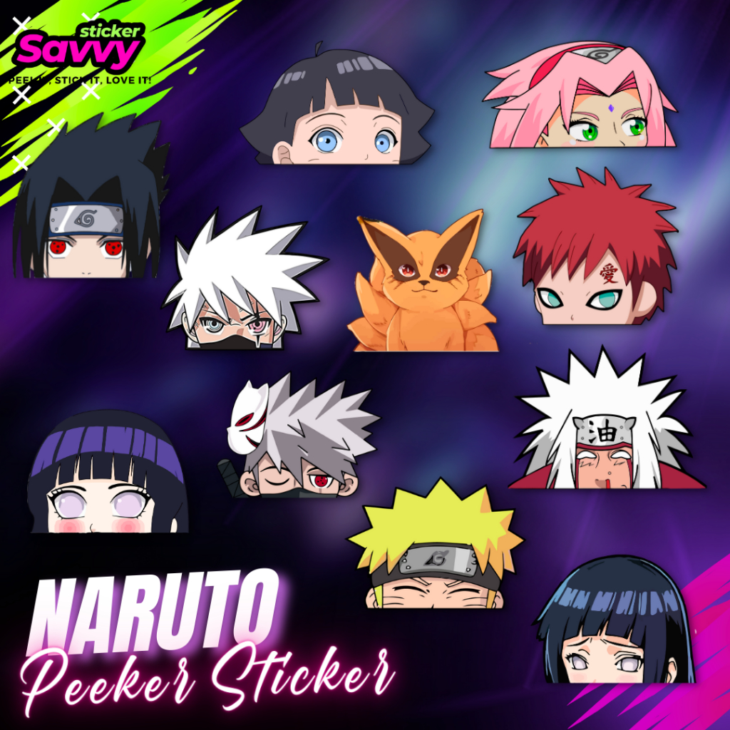 Naruto Peeker Stickers naruto shippuden Anime Laminated Vinyl
