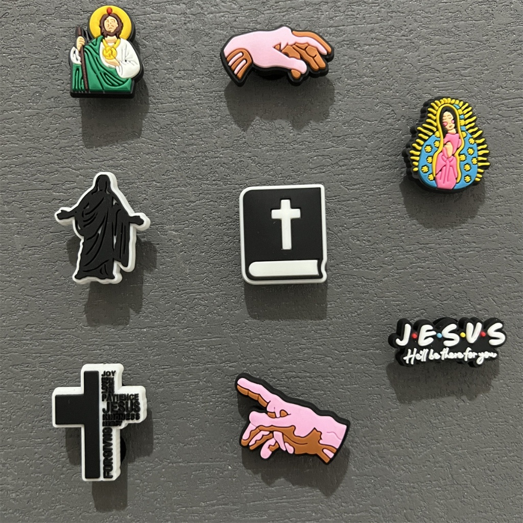 religion god jesus Shoe charms jibbitz for Crocs Shoe Accessories bags Buckle DIY birthday present