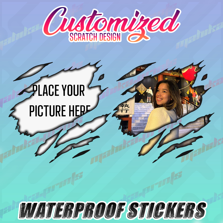 CUSTOMIZED SCRATCH 】WATERPROOF VINYL STICKER | SOLD PER PIECE | Shopee ...