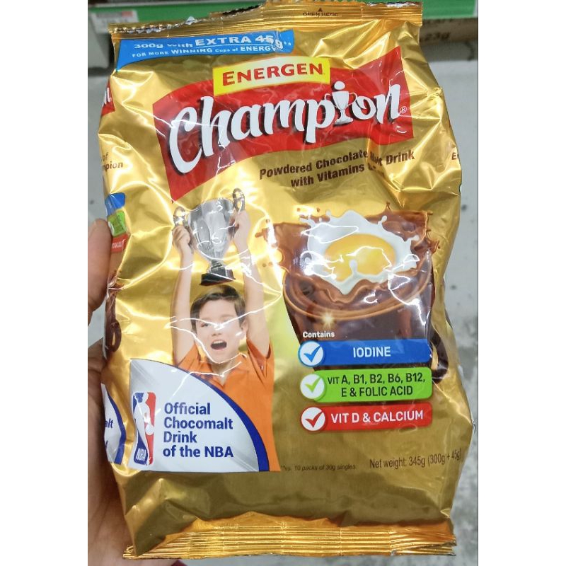 Energen Champion Powdered Chocolate Drink ( 345g ) Shopee Philippines