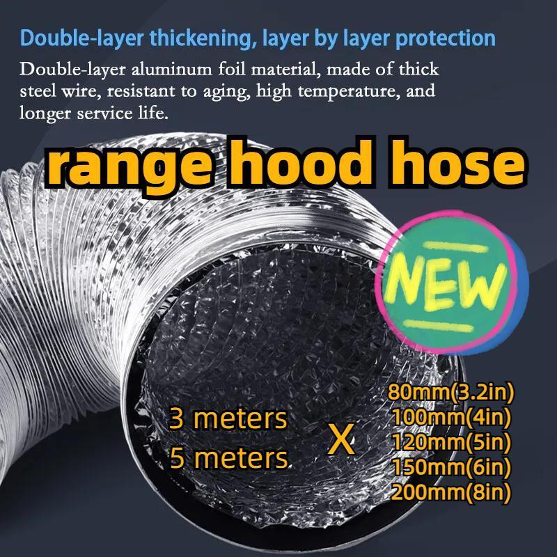 range hood hose Aluminum Foil Tube Air Ventilation Pipe Vent Hose ...