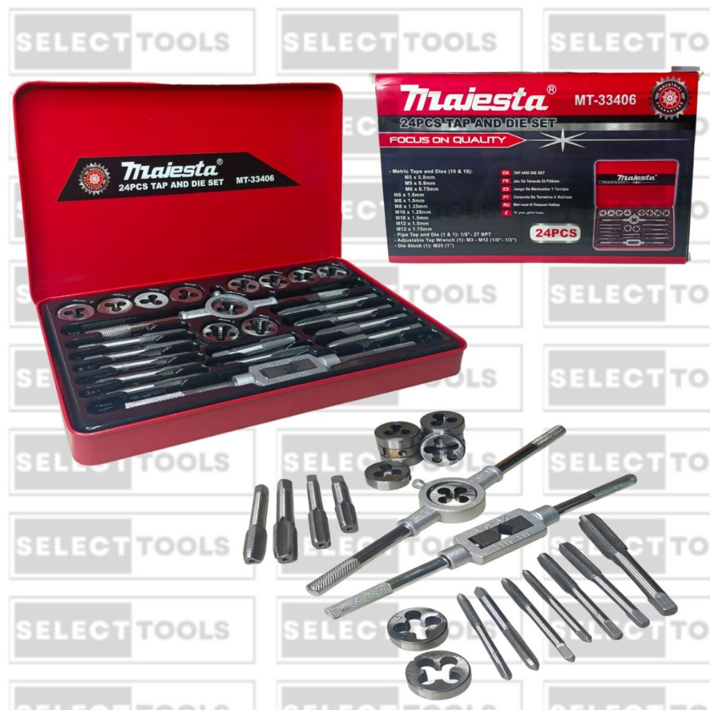 Heavy Duty Majesta 24 Pcs Tap And Die Wrench Set Original (Hand Top
