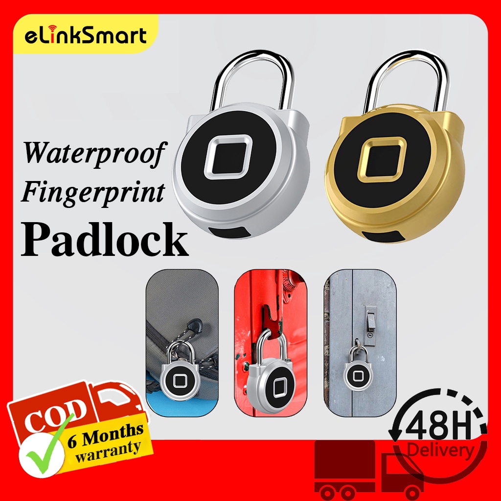 Smart Padlock Waterproof Fingerprint lock metal Bluetooth App Remote