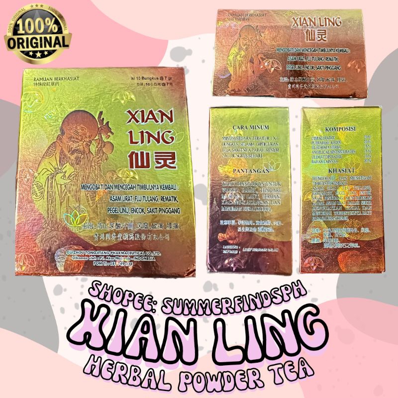 XIAN LING POWDER 1 box 10 sachets Made in Indonesia | Shopee Philippines