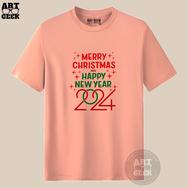 CHRISTMAS & NEW YEAR'S 2024 PREMIUM COTTON TSHIRT 2024 COLOR OF THE