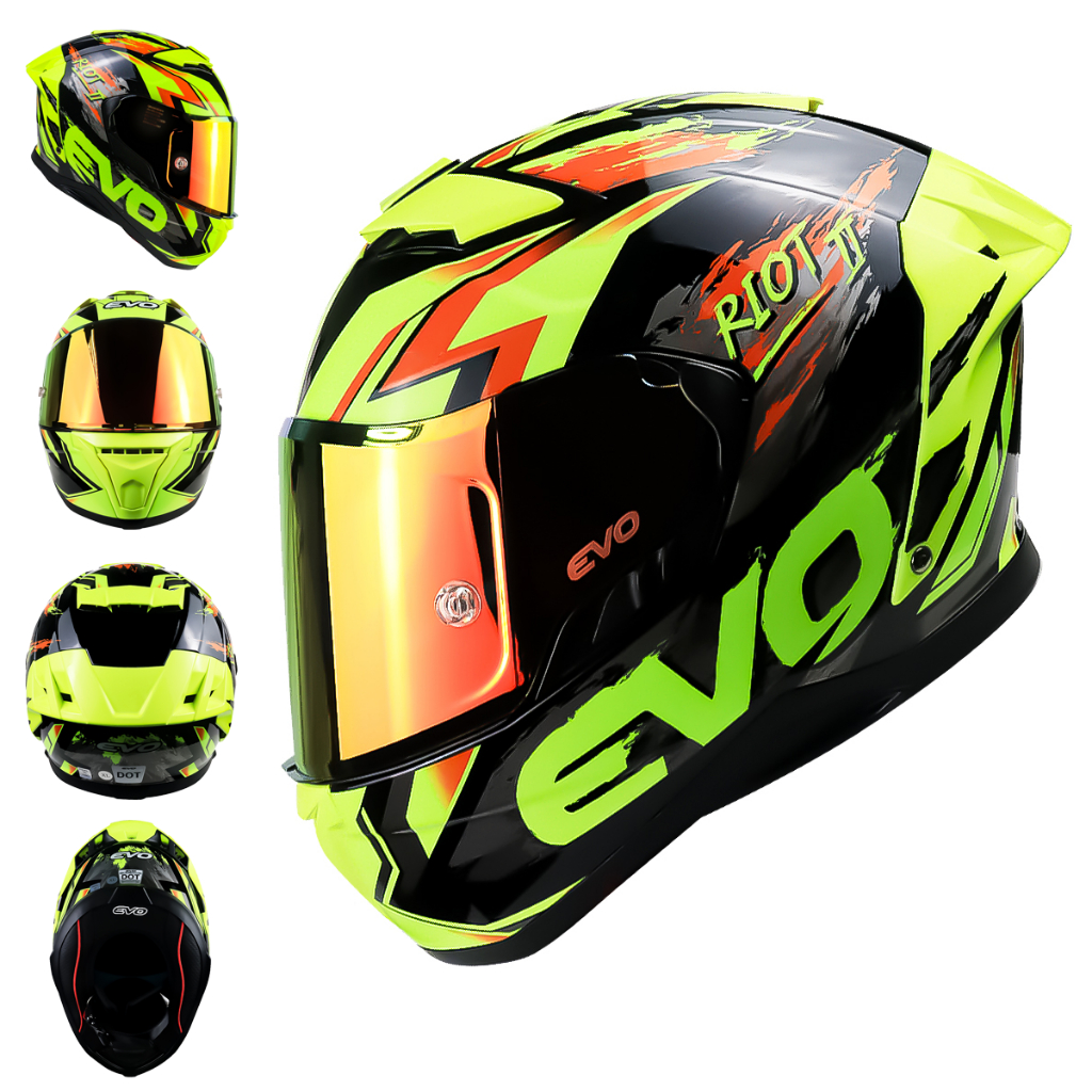 EVO XT-300 RIOT II (REVO LENS) DUAL VISOR FREE CLEAR LENS & ARMORY ...