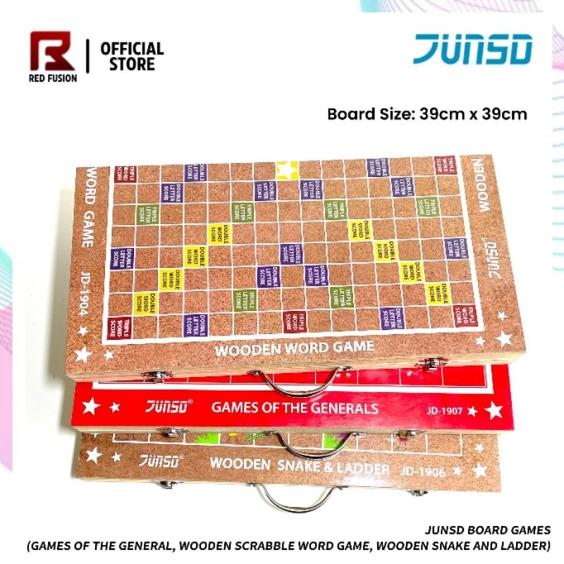 Junsd Board Games ( Games of the General, Wooden Scrabble Word Game