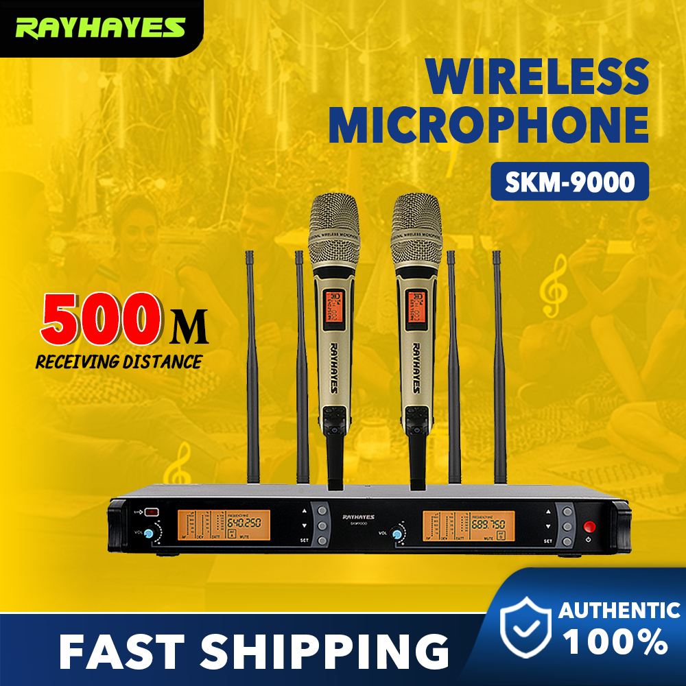 RAYHAYES Wireless Microphone Professional UHF Wireless Mic Karaoke Mic
