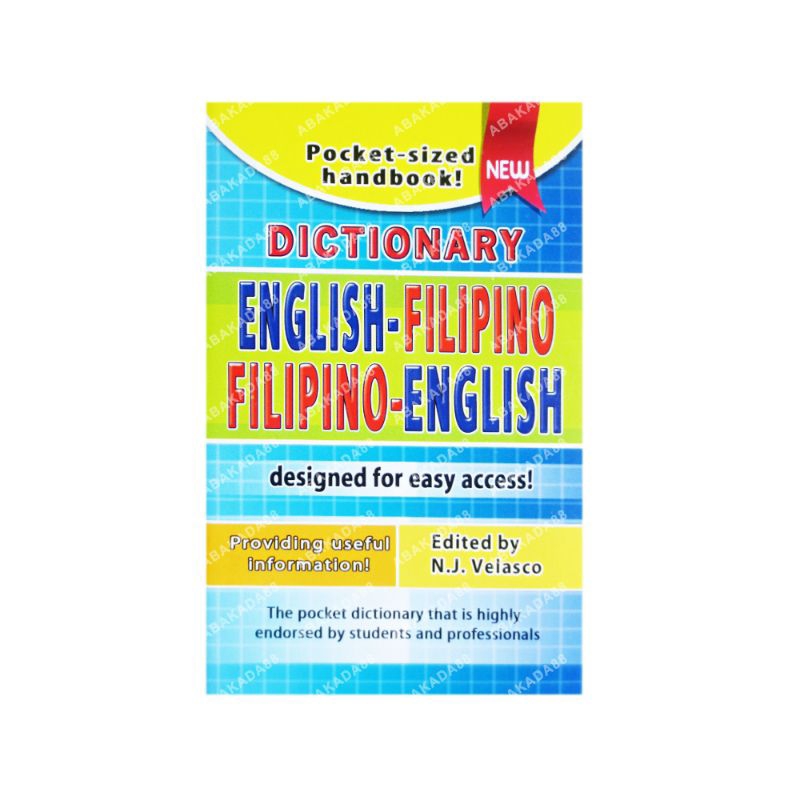 EnglishFilipino FilipinoEnglish Dictionary PocketSized Handbook