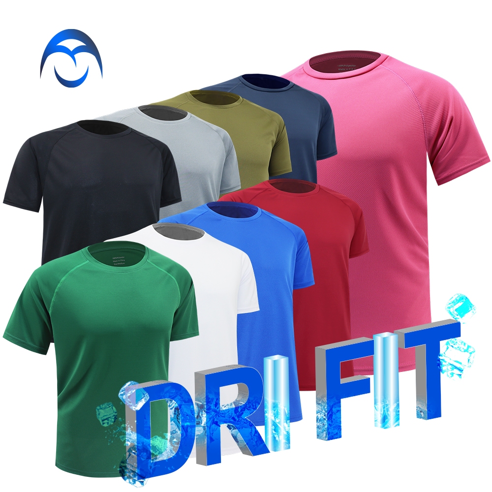 Dri fit Plain RAGLAN TShirts Unisex Crew Neck Double Colors Panel
