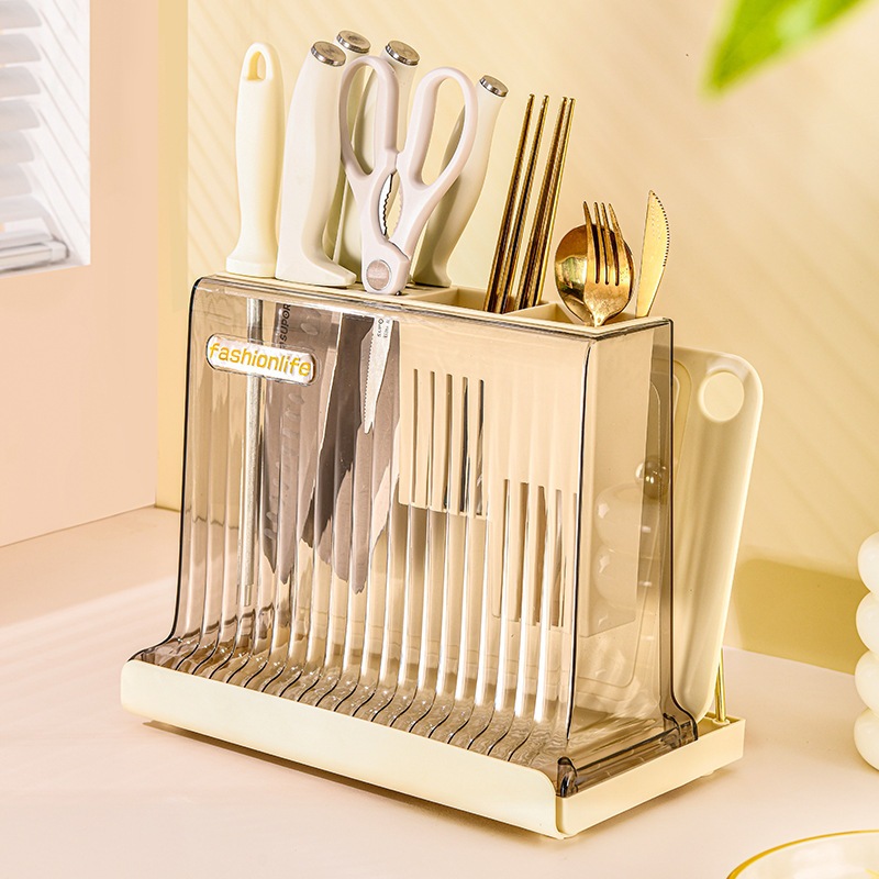 RH Kitchen Knife Shelf Home Countertop Chopsticks Pot Lid Knife Storage ...