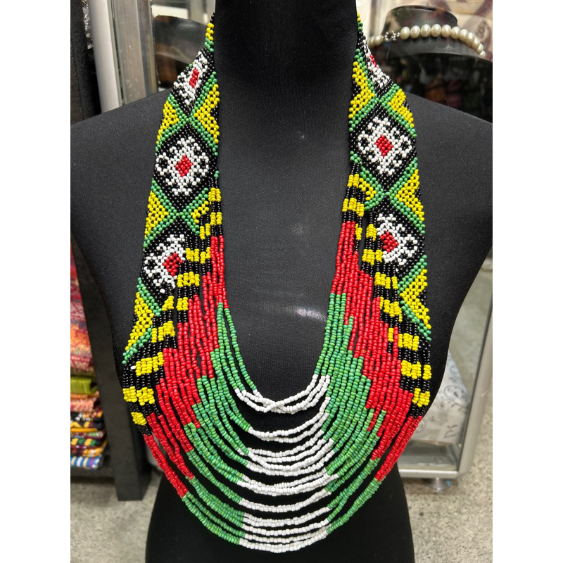 8 layer beads ethnic necklace | Manobo Tboli Beaded Necklace Tribal ...