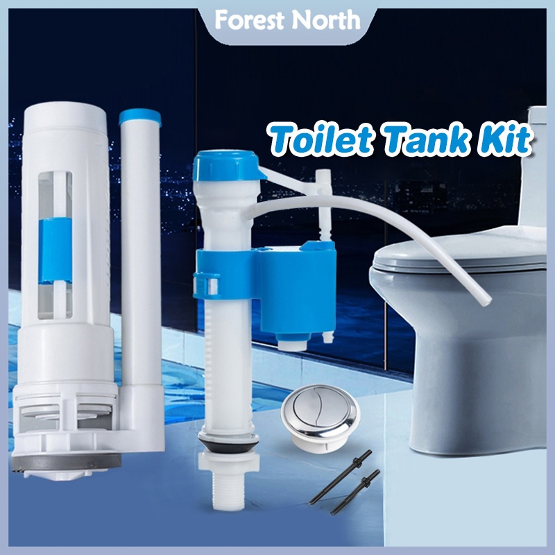 Toilet Water Tank Fittings Set Inlet Valve/Flush Valve/Dual Button