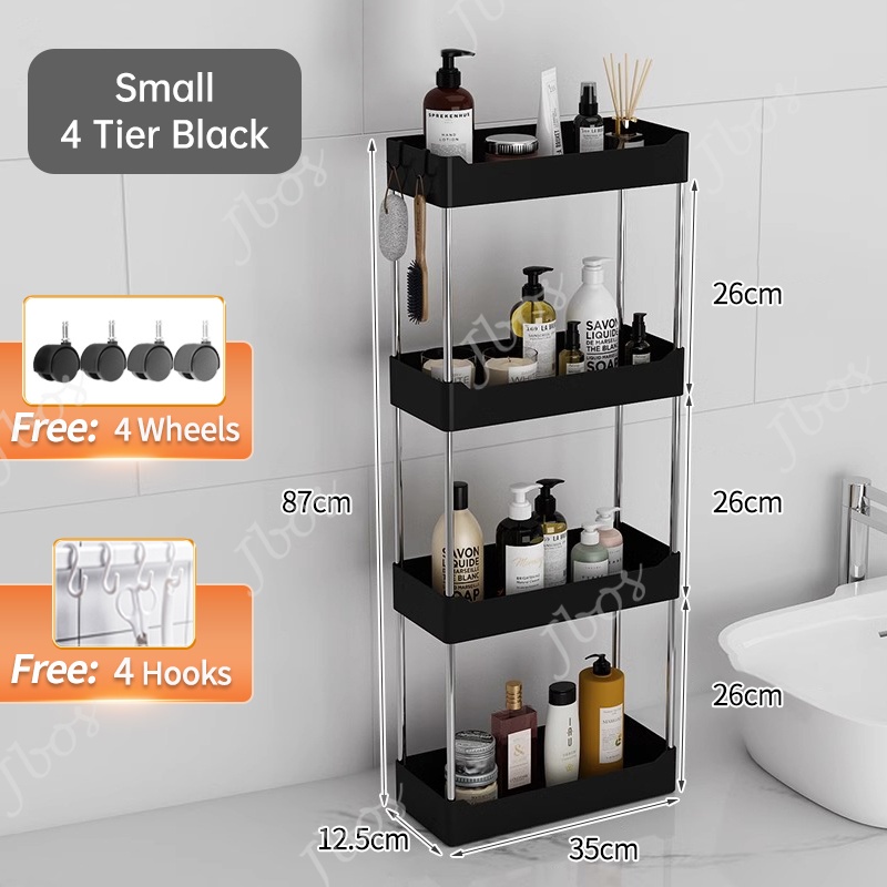 Jbos 2/3/4 Tier Bath Moving Rack Shelf Triangle Shower Organizer ...